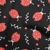 Cotton Flex Black Fabric Ladybird Sewing Material Print Fabric By The Yard 40 Inch
