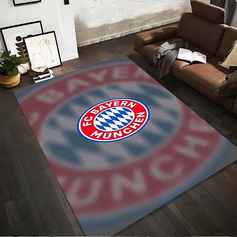 FC Bayern München Logo Rug Non-slip rug suitable for living room and bedroom sofas.