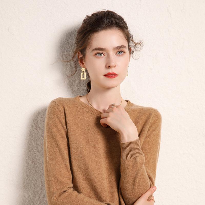 Женский кашемировый свитер Qinghe кашемир 100% кашемир, женский осенне-зимний кашемировый свитер, мягкий и теплый