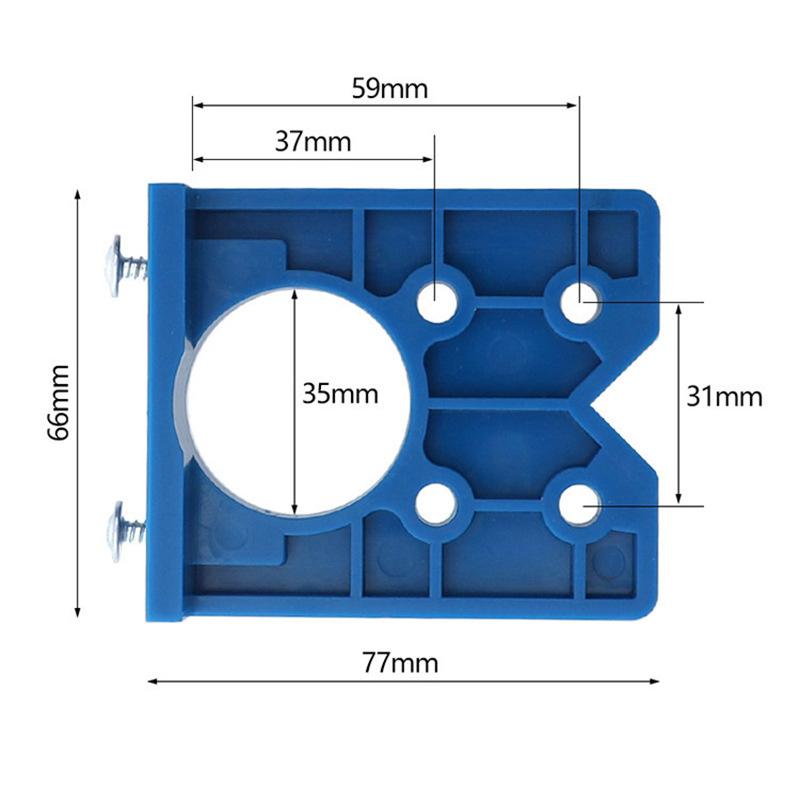 35mm Hinge Hole Opener Accuracy Locator Door Drilling Guide Drilling Jig Drill Bits for Cabinet Door Installation Hinge Jig