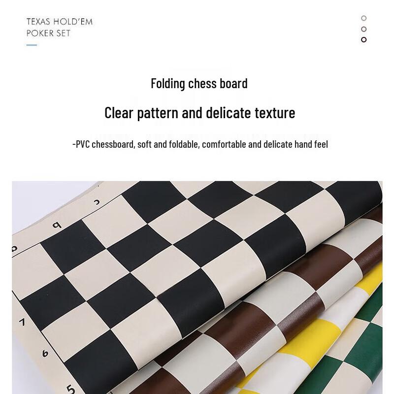 Brangdy Portable International Chess Set with Foldable Leather Board