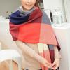 Thick Plaid Scarf Windproof Shawl Wrap Casual Imitation Cashmere Shawl  Autumn Winter