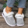 Large Size Winter New Thick-soled Wool Single Shoes Women's Velvet Warm Large Size Cotton Shoes Women's Shoes