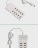 10-портовое 10A быстрое USB-зарядное устройство для телефонов и планшетов Android, интеллектуальная многогнездовая зарядная вилка 2.4A