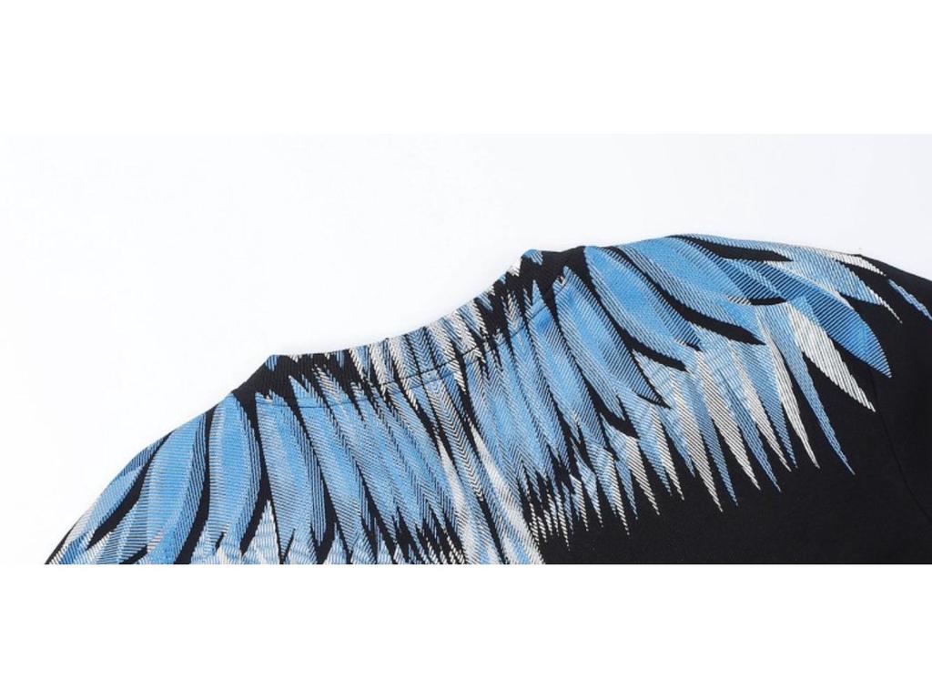 Модный Худи с Пернатыми Крыльями Marcelo: Многоцветная толстовка с фантомными крыльями, унисекс, с круглым вырезом, дизайн с молнией и змеей.