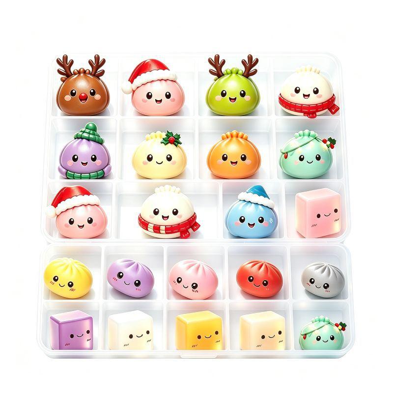 24-Day Christmas Countdown Blind Box Calendar: Cute Slow-Rising Stress-Relief Squeeze Toy Set — Soft Decompression Toys