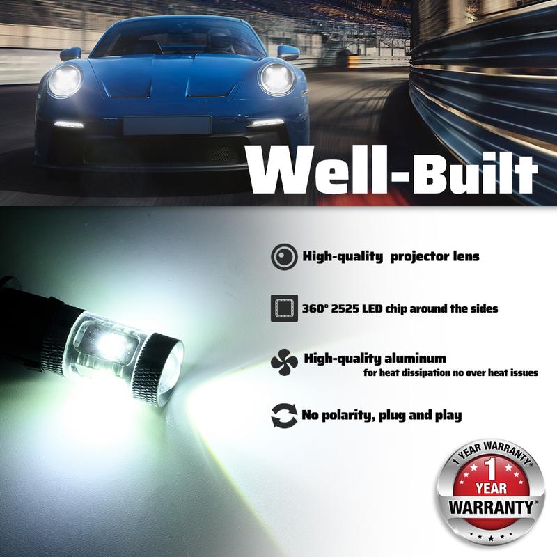 2x PH16W Reverse Light For Volvo V70 XC70 2008-2016 LED Backup Reversing Bulbs HPV16W PW24WYSV Canbus No Flickers