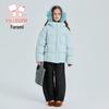 Женское утепленное зимнее пальто с капюшоном и белым утиным пухом