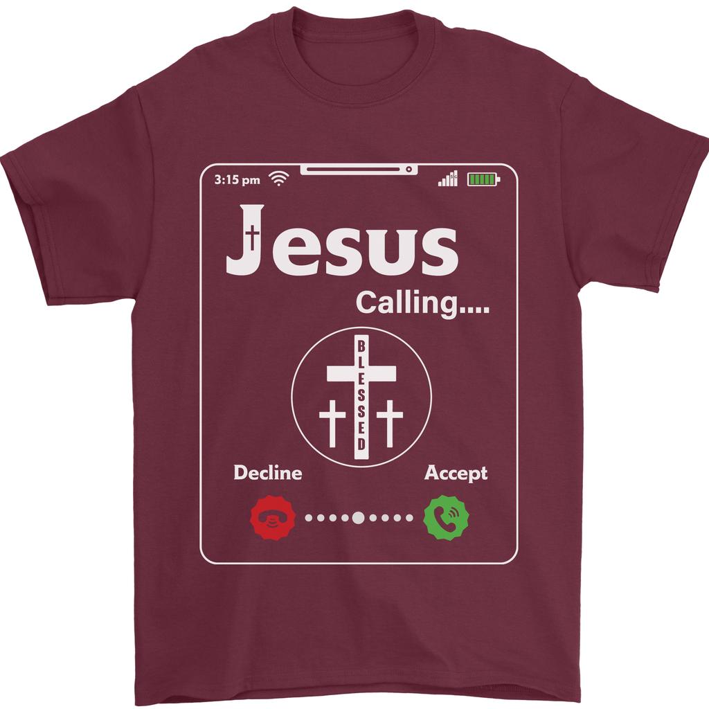Jesus is Calling Christian Christianity Unisexs TShirt 100 Cotton