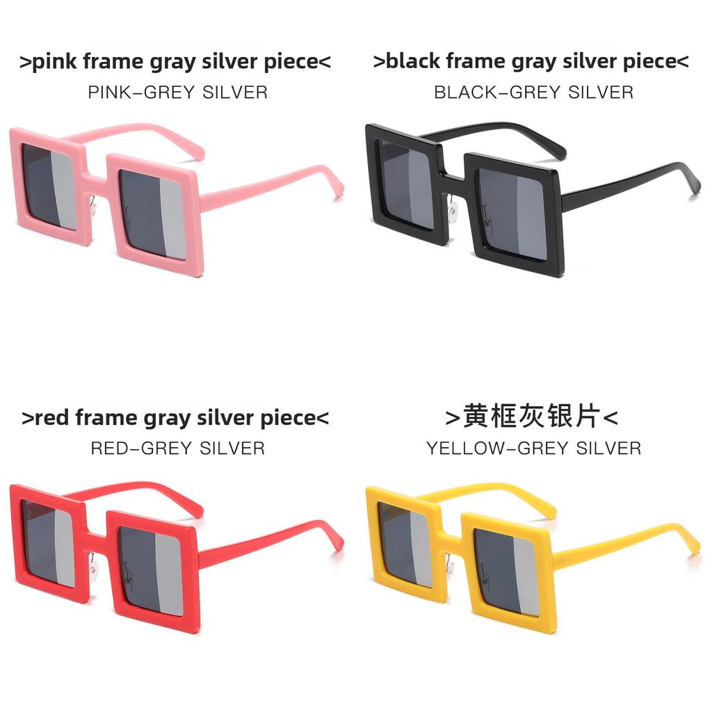 Modern Square Eyewear With Pc Frame And Colorful Silver Lenses For Casual Wear And Driving