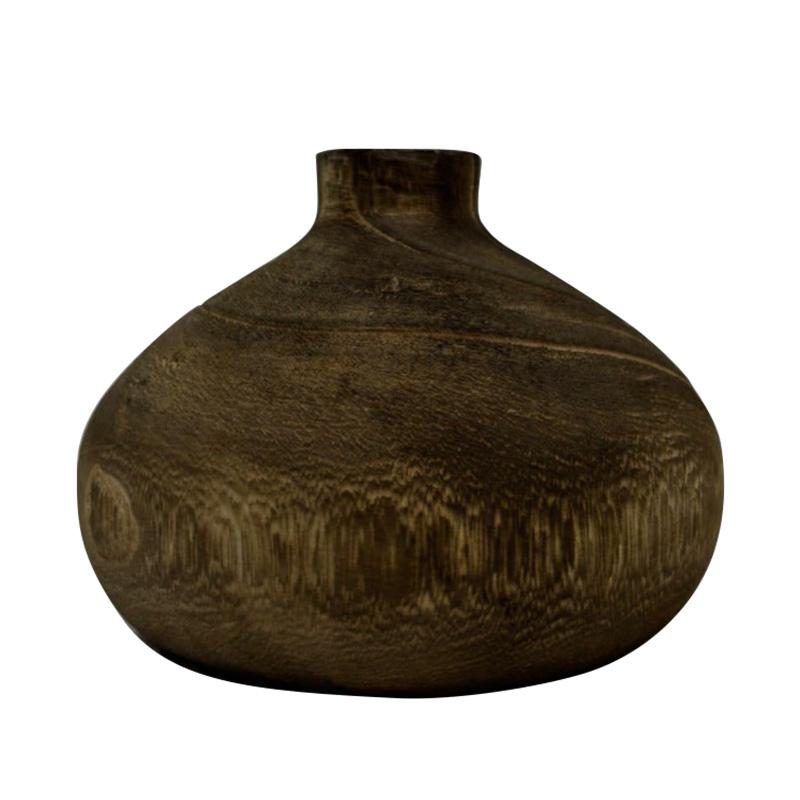 1 шт., цельный деревянный цветочный горшок, настольное украшение, гостиная, маленькая ваза, творческая композиция, ваза, украшение для дома