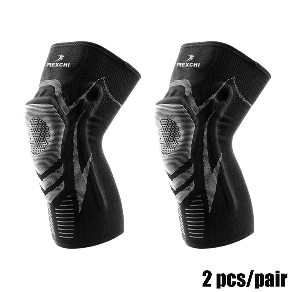 Спортивный компрессионный наколенник с гелевой подушечкой надколенника и боковым стабилизатором для облегчения боли в суставах при артрите, слезоточивом мениске, ACL