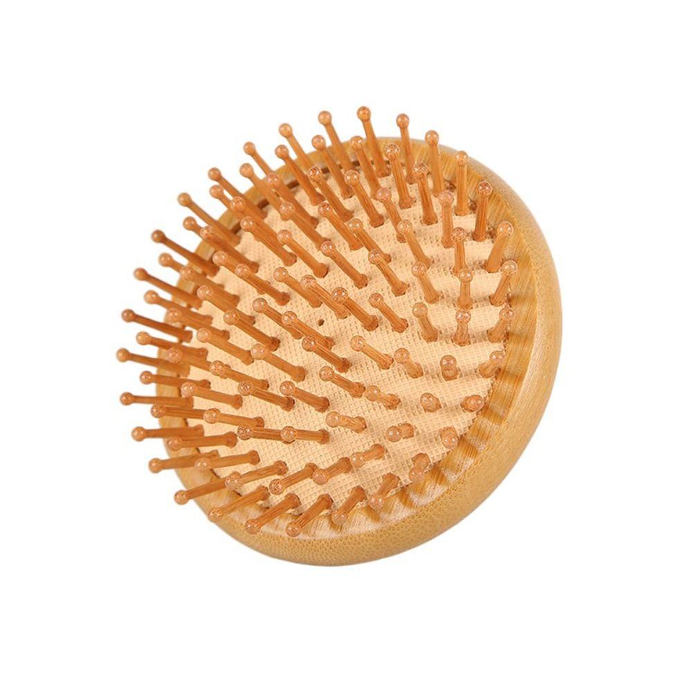 Ручная массажная щетка для кожи головы, портативная акупунктурная меридианная щетка, бамбуковая подушка безопасности, расческа для волос, косметический инструмент
