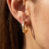 Delicate Square Cubic Zirconia Tiny Hoop Earrings for Women Stainless Steel Statement Stackable Fashion Party Jewelry Gifts