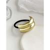 1Pcs Gold Metal Geometric Elastic Hair Ties,Ponytail Hair Cuff Wrap for Thick Thin Hair Elastic for Women Girls Hair Accessories