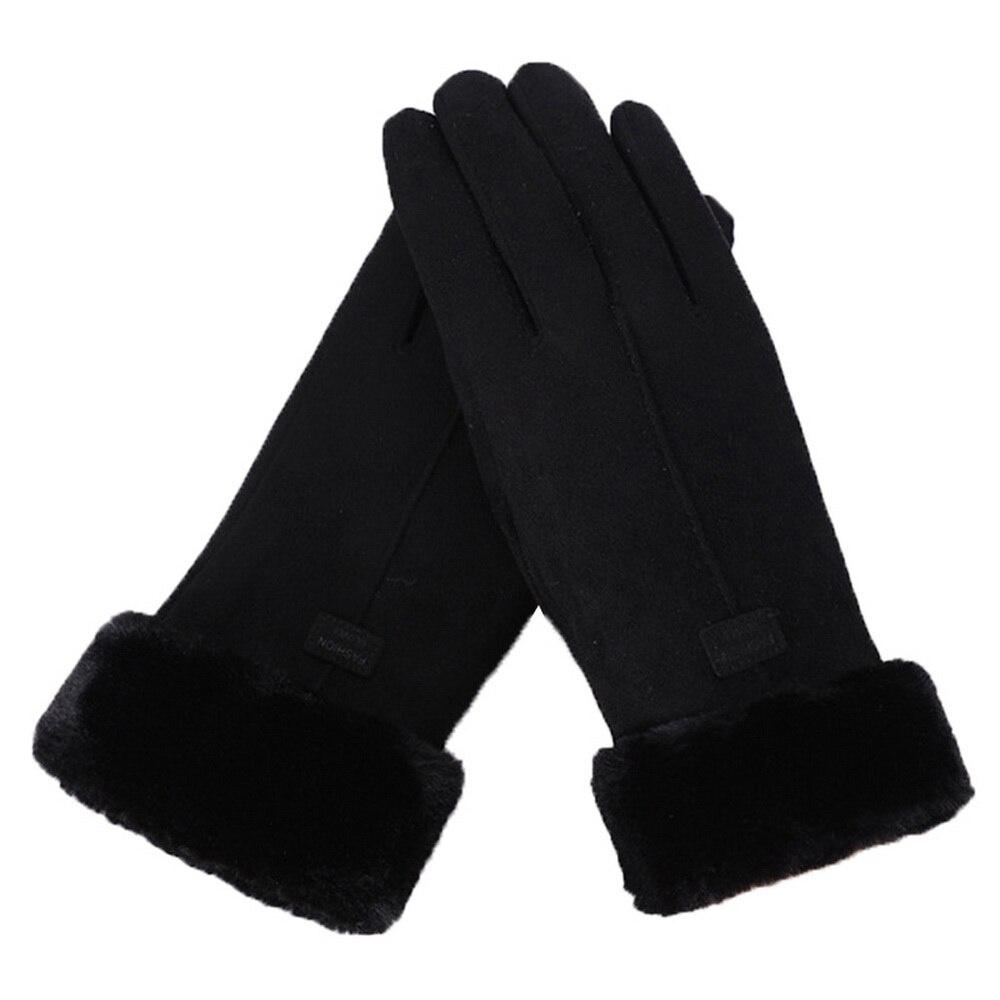 Fashion Women Gloves Autumn Winter Cute Furry Warm Mitts Full Finger Mittens Women Outdoor Sport Female Gloves Screen