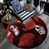 Grim Round Area Rug,Carpet Rug for Living Room Bedroom Sofa Playroom Decor,Non-slip Floor Mat