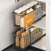 Large Capacity Slide-Out Drawer Storage Box Carbon Steel Spice Box Storage Rack  Sideboard