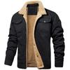 Autumn and Winter Men's Jacket with Fleecy Cotton Cargo Casual Jacket Men's Jacket