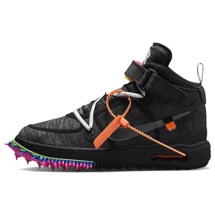 Off-White x Nike Air Force 1 Mid Черные Унисекс Кроссовки Прозрачные DO6290-001