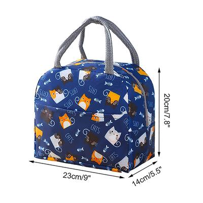 Портативная сумка-тоут с героями мультфильмов, термосумка для ланча, алюминиевая фольга, офисная студенческая изоляционная сумка-бенто для хранения, сумка-холодильник для детей
