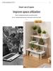 Desktop Ladder-Style Solid Wood Flower Stand for Small Plants and Succulents