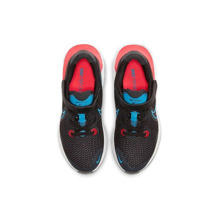Nike Renew Run Черный Лазурно-синий (PS) Детские кроссовки Laser-Crimson Dark-Smoke CT1436-090