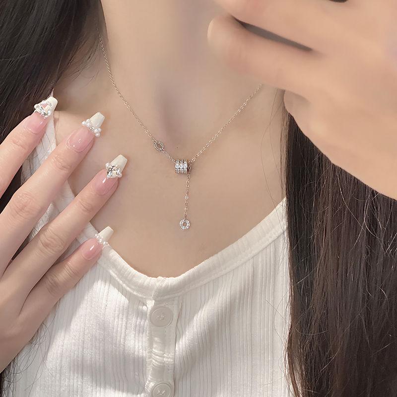 Little Waist Necklace Zircon Necklace for Women; Collarbone Chain; Luxurious, Cute, Fashionable Jewelry Gift