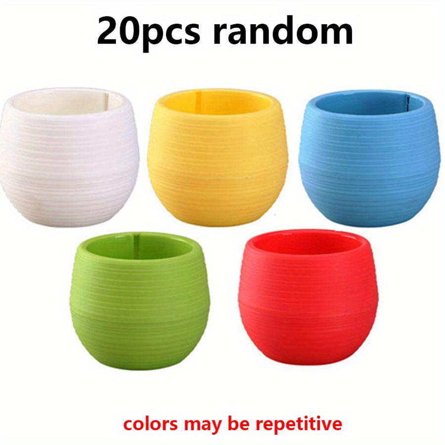 5/10/20pcs Mixed Color Mini Round Flower Pots with Removable Combiners Succulent Plant Nursery Pots for Balcony Office JXB