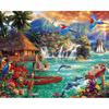 Diamond Mosaic Animals Family Diamond Embroidery River House Diamond Painting Cross Stitch Landscap