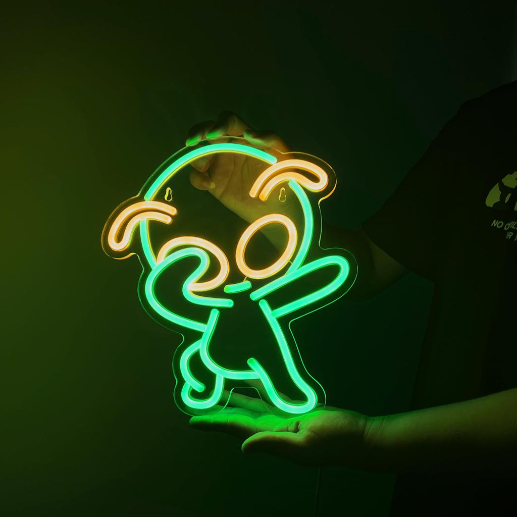 Инопланетянин Неоновый Зеленый Инопланетянин Неоновое Настенное Украшение Неоновая Вывеска Спальня Бар Бар Вечеринка Клуб Светодиодный Ночник Вывеска Подарок Вывеска, Вывеска, (37×29СМ)