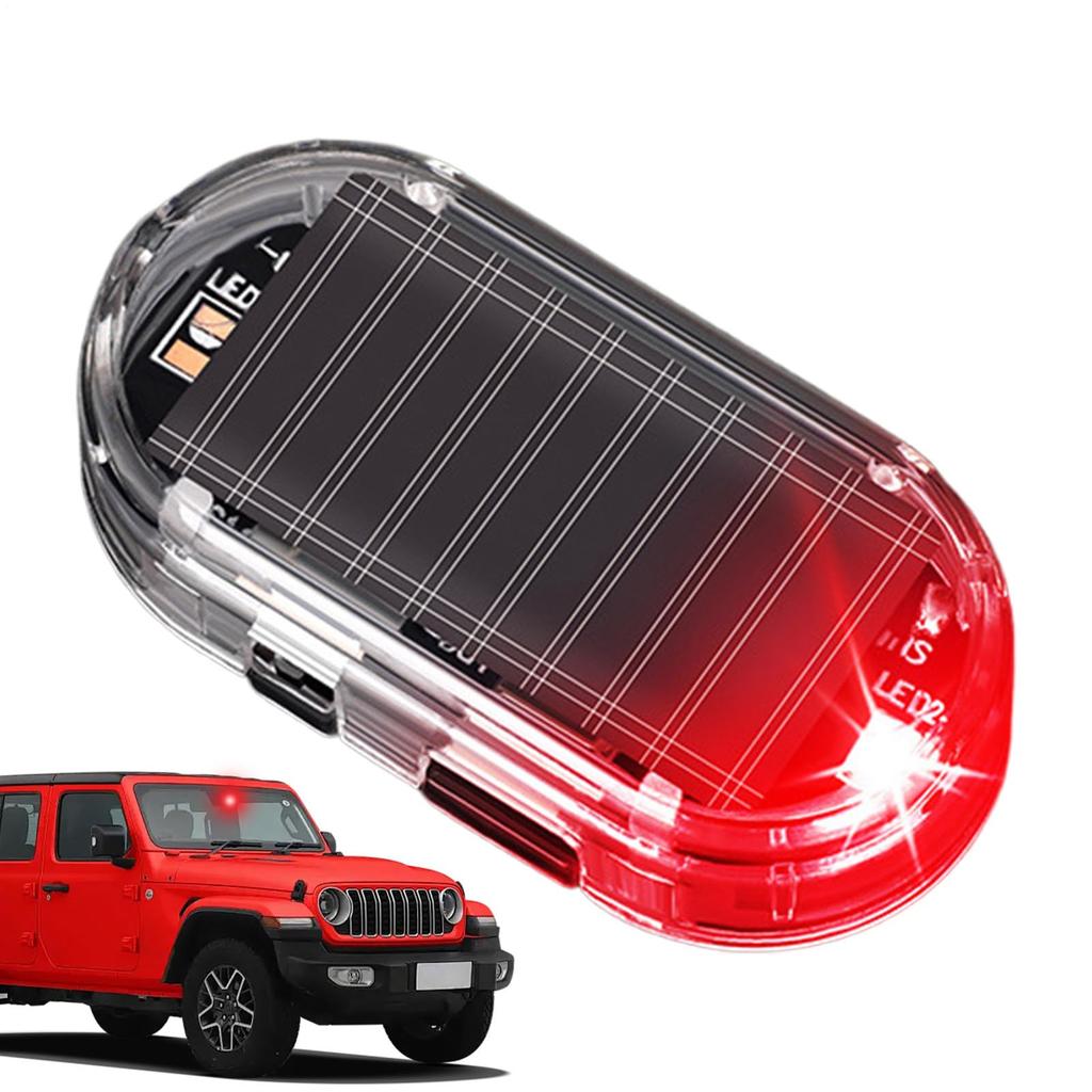 Car Solar Powered LED Light Solar Charging Security Light Solar Powered Car Warning Light