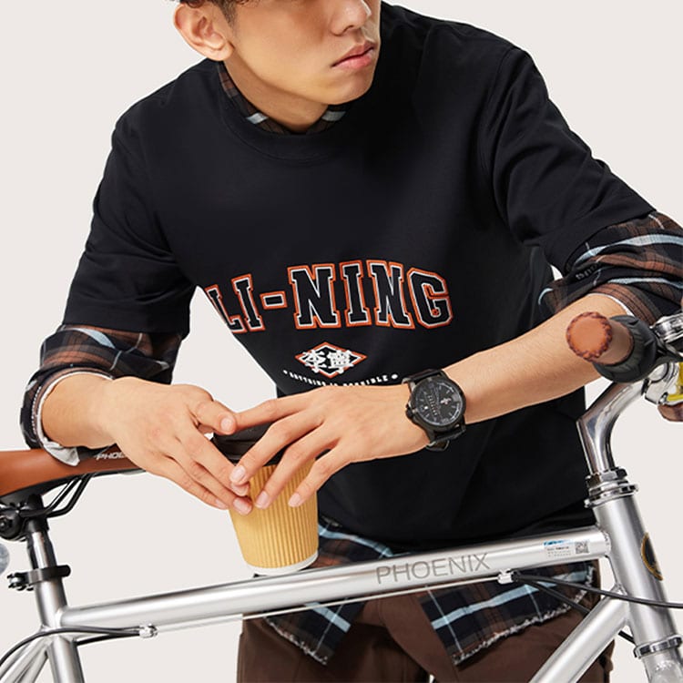 Спортивная футболка Li Ning Life Collection Мужская Черная AHSU535-3