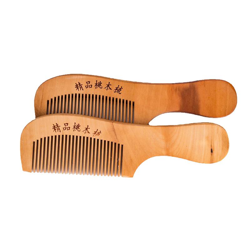 1 шт., натуральный персиковый деревянный гребень с закрытыми зубцами, антистатический массаж головы, инструмент для ухода за волосами и бородой, аксессуары для красоты, парикмахерские женские прически