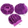 Satin Sleep Cap Rhinestone Bonnet Women Hat Night Hair Care Salon Shower Headband