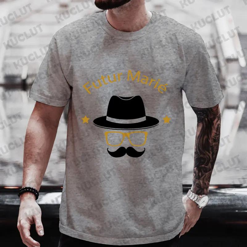 French Single Farewell Bachelor Stagparty Tees Future Team Groom Squad Evg Tops Groomsman Wedding Party T Shirt Short Sleeve