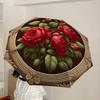 1pc Roses in Ornate Frame Umbrella with Plastic Handle,Suitable for All Seasons Home Travel Outdoor UmbrellaDD1239