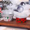 10 Pcs Reusable Round Aluminum Foil Tin Cup With Lids Pudding Cake Mold Air Fryer Tinfoil Box Small Baking Tray Tinfoil Cups