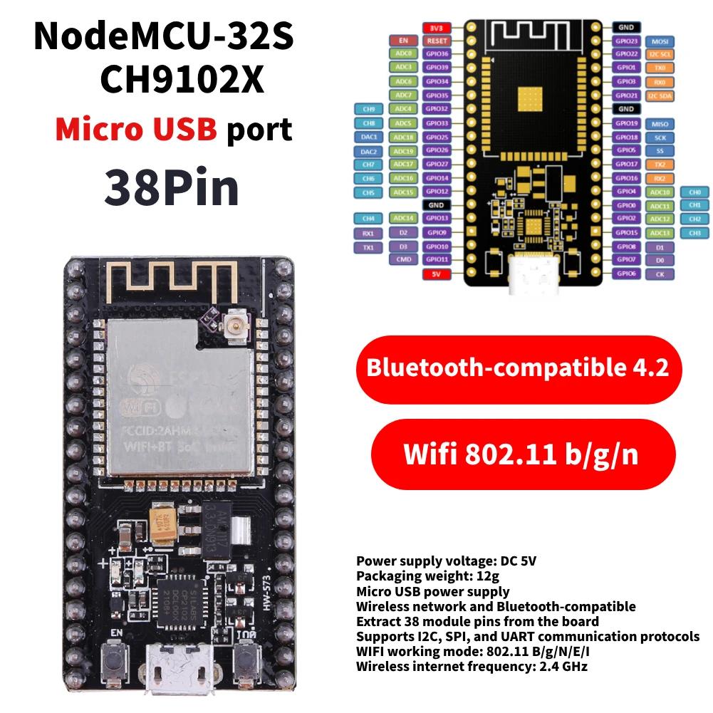 Плата разработки ESP32 WiFi+Bluetooth Совместимая Сверхнизкое энергопотребление Двухъядерный TYPE-C Модуль разработки ESP-32
