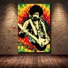 Famous Rock Star Jimi Hendrix Creative Poster Canvas Painting HD Printing Decorative Painting Living Room Decoration
