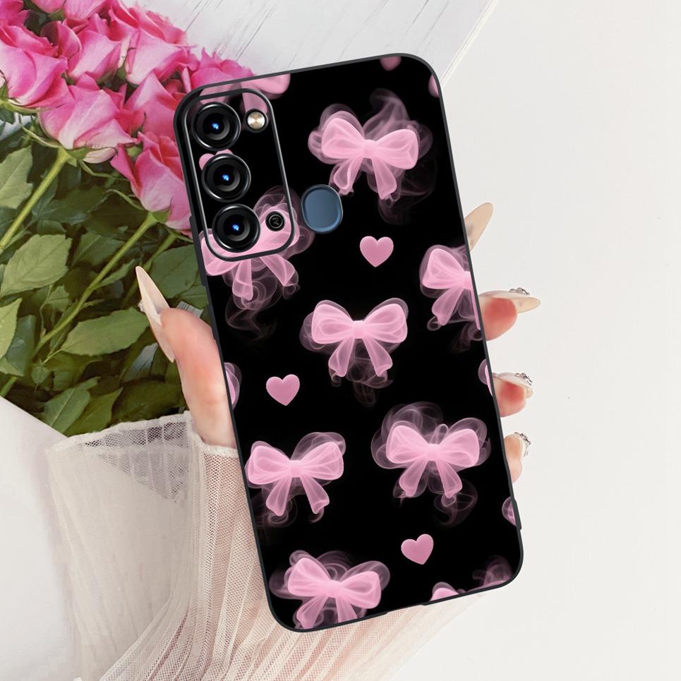 Soft Clear Silicone Casing For Itel Vision 3 Turbo Phone Case Vision 2S Cover Cartoon Cat Dragon Flower Butterfly Pattern Coque