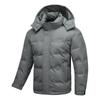 White Duck Down Stand Up Collar Down Jacket, Thickened Warm and Cold Resistant Casual Hooded Down Jacket for Men