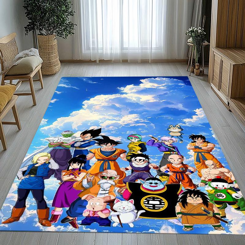 Anime D-Dragon Ball Game Cartoon Living Room Non-Slip Area Rug Soft Carpet for Bedroom Kids Playroom Sofa,Home Decor Doormat
