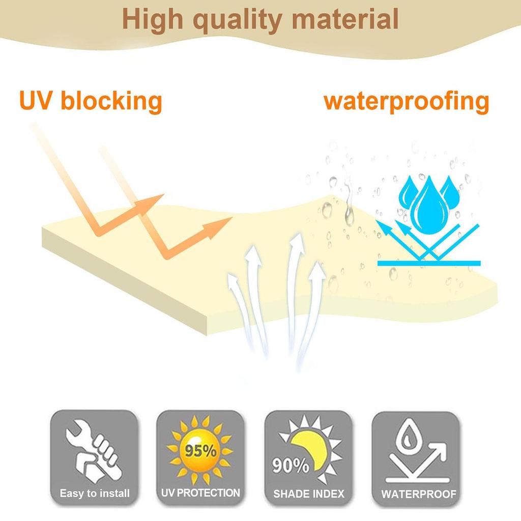 Теневые паруса, треугольный садовый патио, устойчивый к ультрафиолетовому излучению водонепроницаемый тент из полиэстера, навес для бассейна, навес для кемпинга и пешего туризма