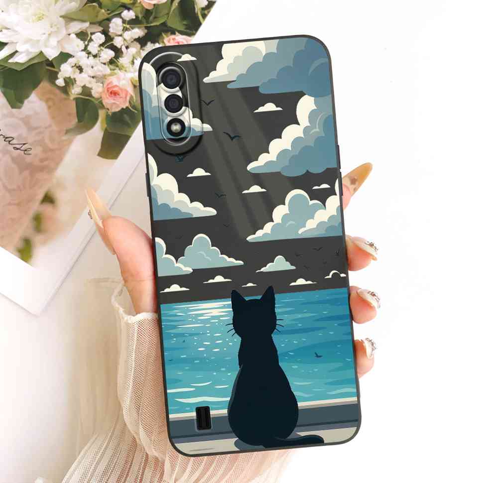 For Samsung Galaxy A01 CAse Cute Rabbit Cat Pattern Cover For Samsung A 01 A01 SM-A015F Silicone Soft Casing Shells 5.7"