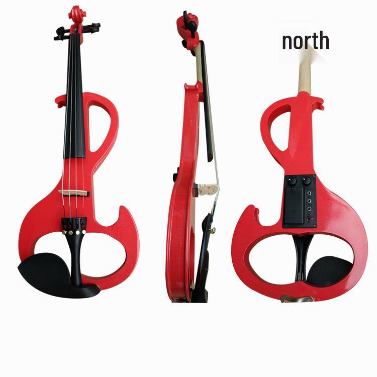 Handmade High-End Black-Blue-Red Electroacoustic Violin