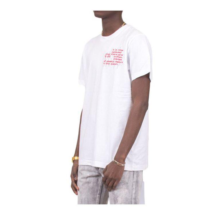 Off-White SS20 слоган принт короткий рукав футболка мужские топы белый OMAA027S201850060188