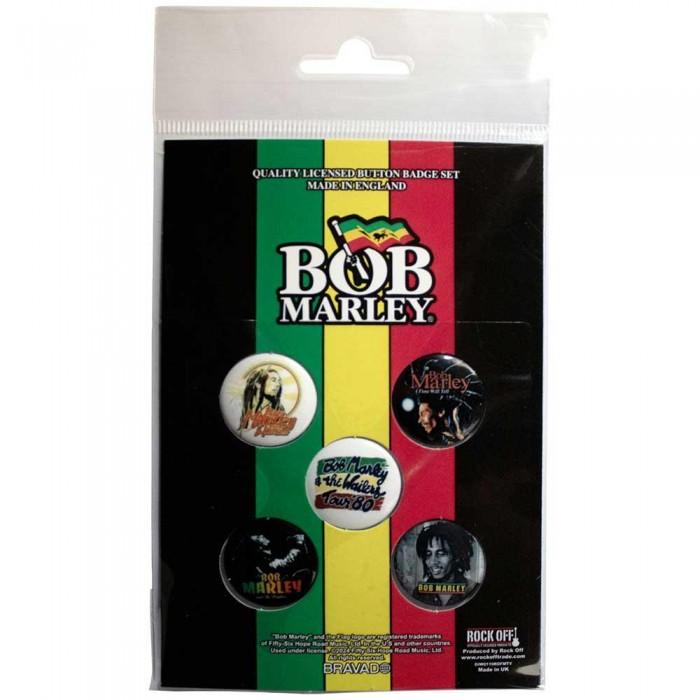 Bob Marley Bob & The Wailers Badge Set (Pack of 5)