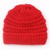 New children's knitted hats, autumn and winter warm candy-colored baby boys and girls baby wool hats