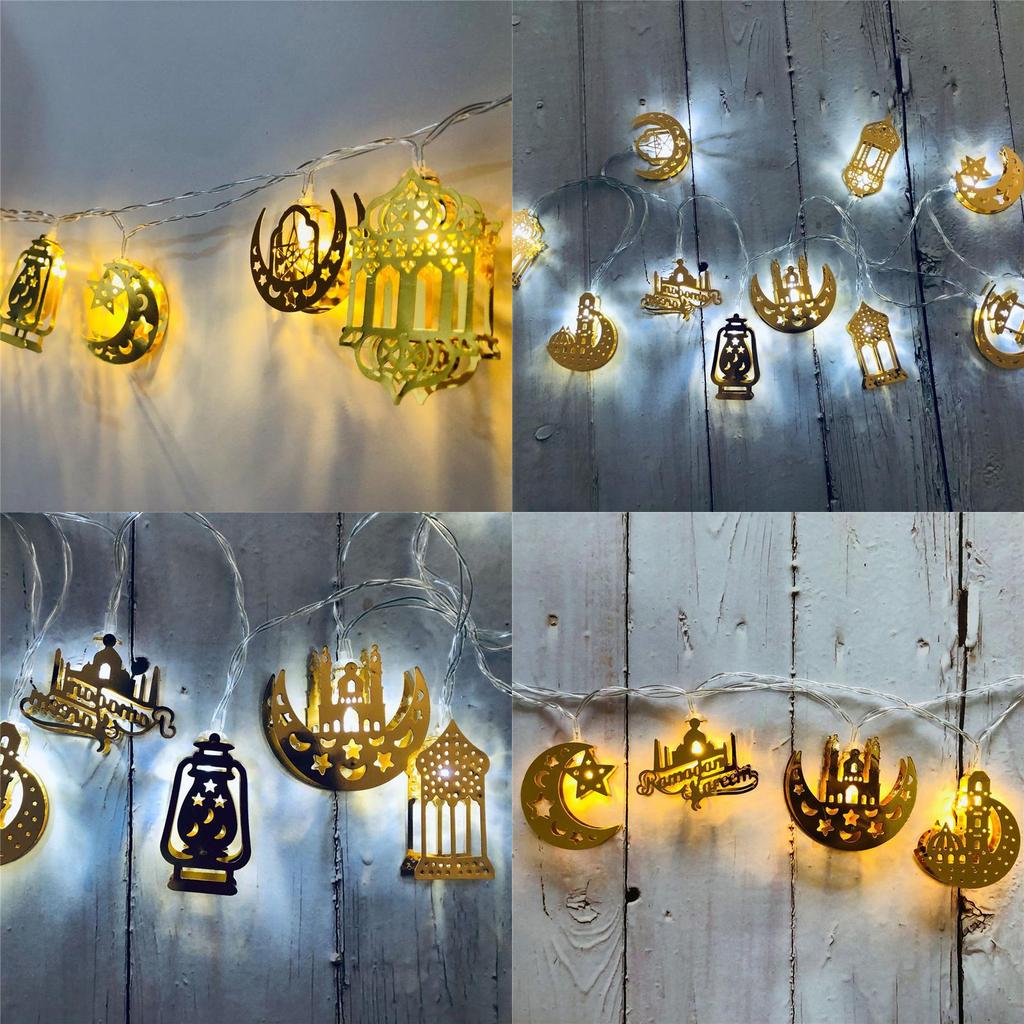 Изысканная светодиодная гирлянда «Ид Мубарак Рамадан» для праздничного домашнего декора